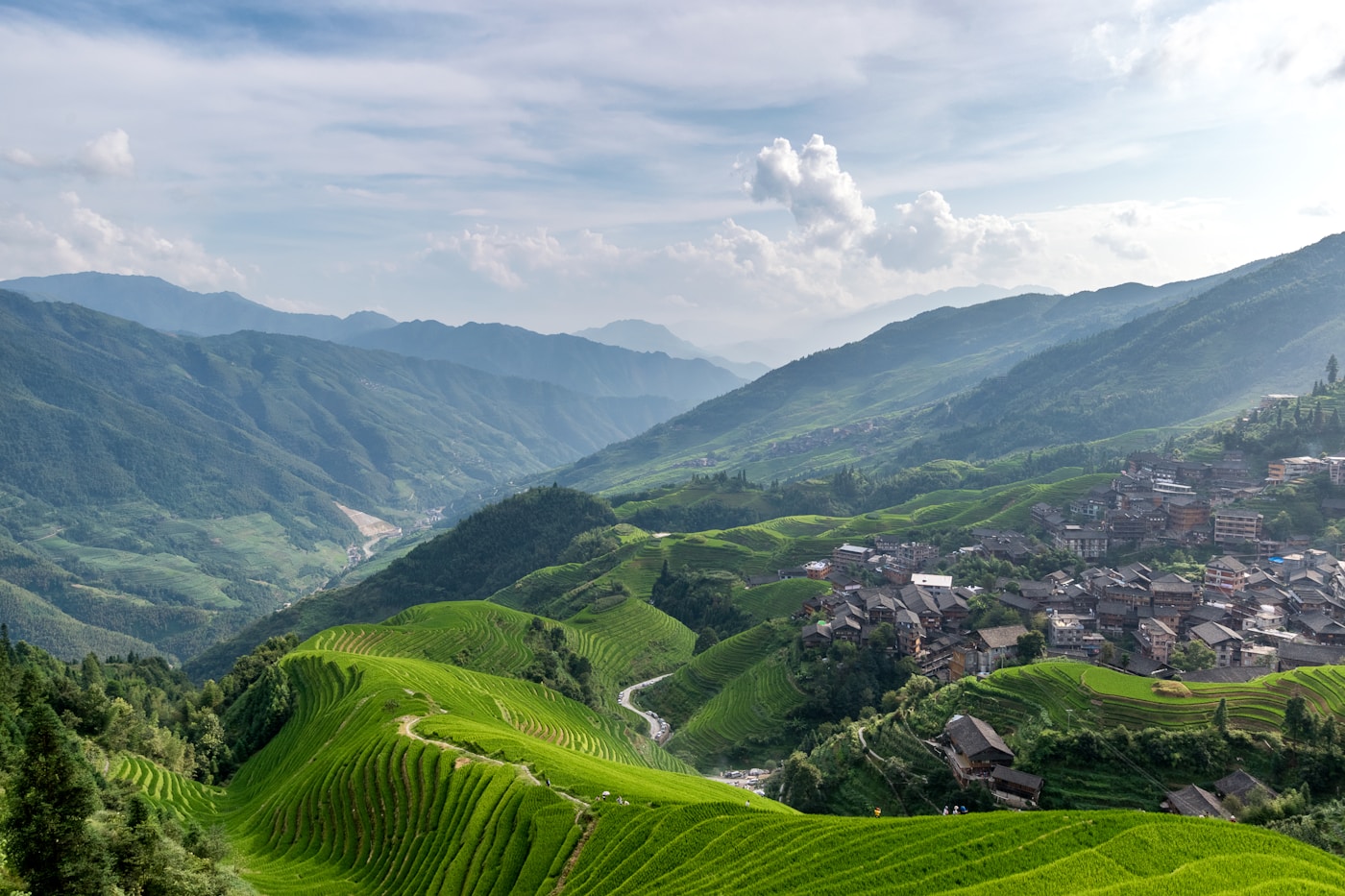 Rice terraces and mountain villages in China